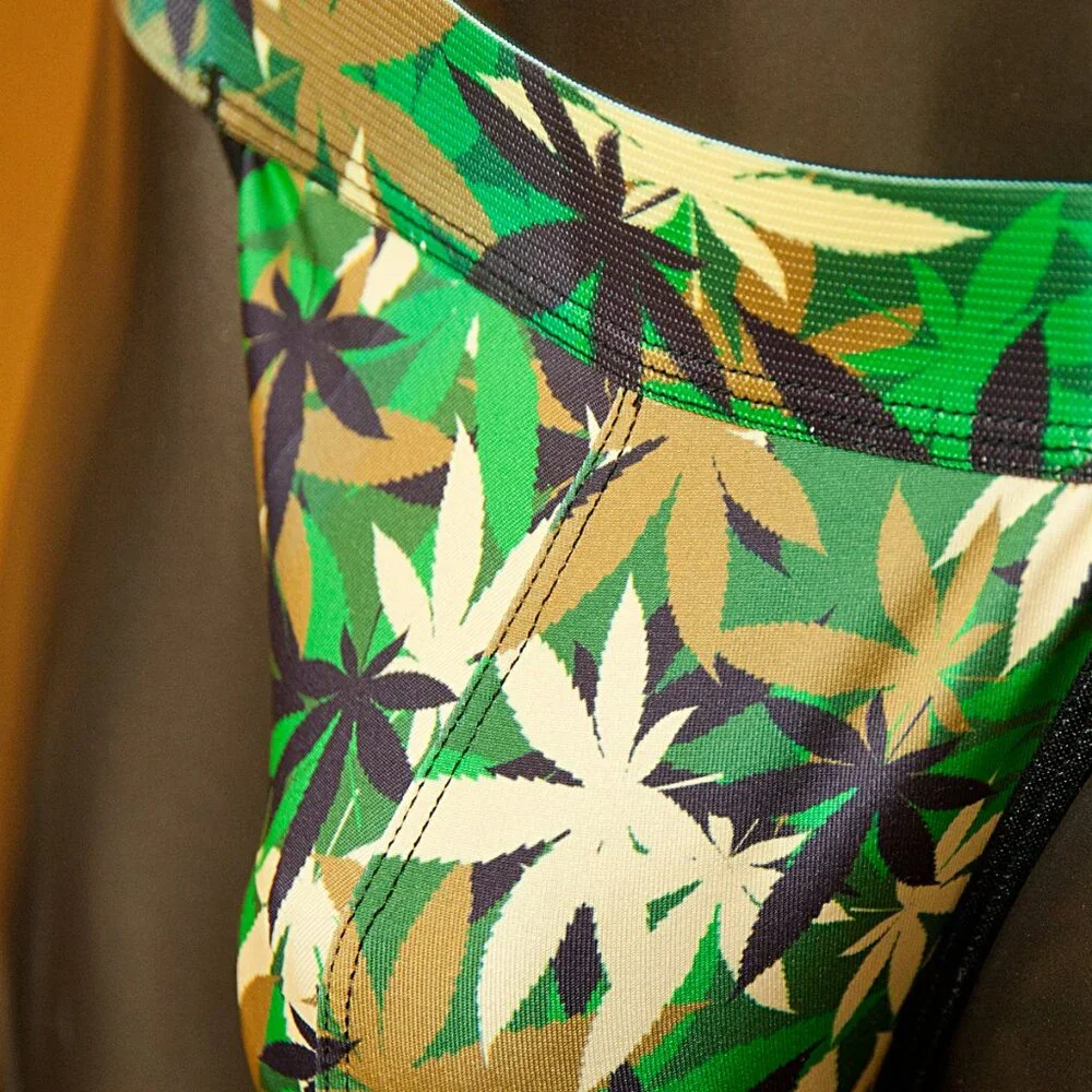 Mens 420 Print Thong Handmade - Picture 2 of 6